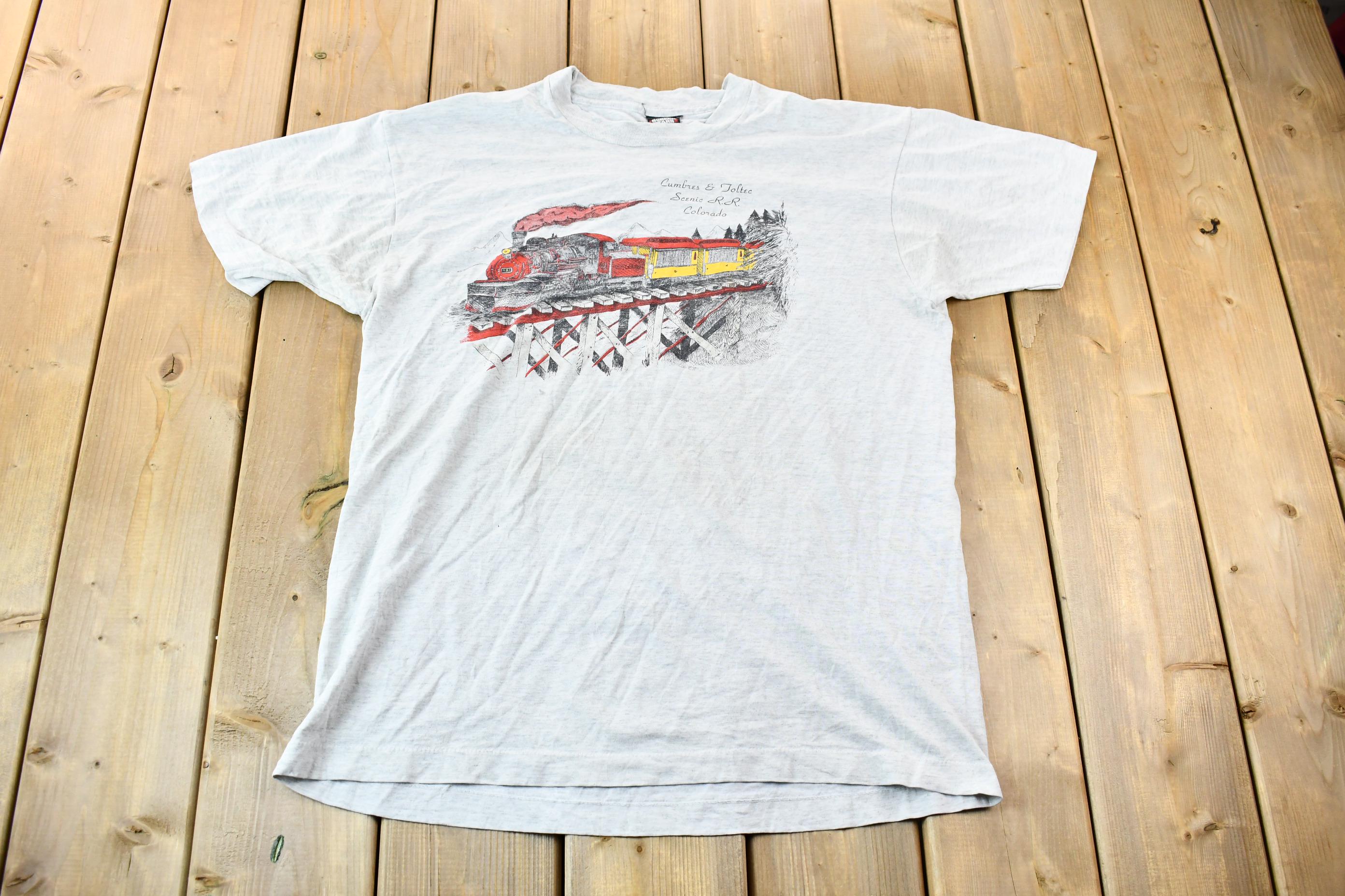 Vintage 1990s Cumbres and Toftee Scenic Railroad Souvenir Colorado Single Stitch Travel T-Shirt