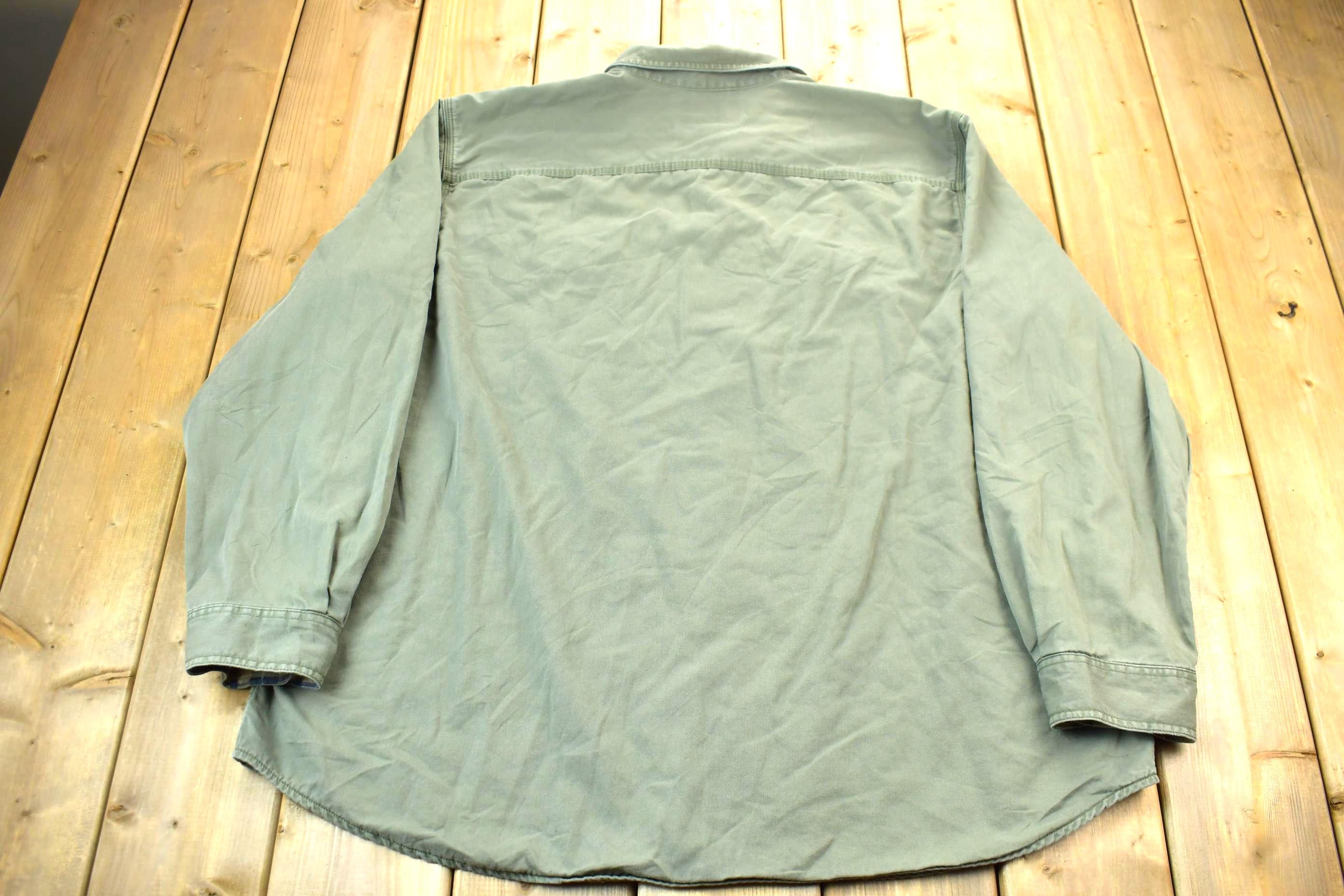 Vintage 1990s LL Bean Plaid Lined Button Up Shirt