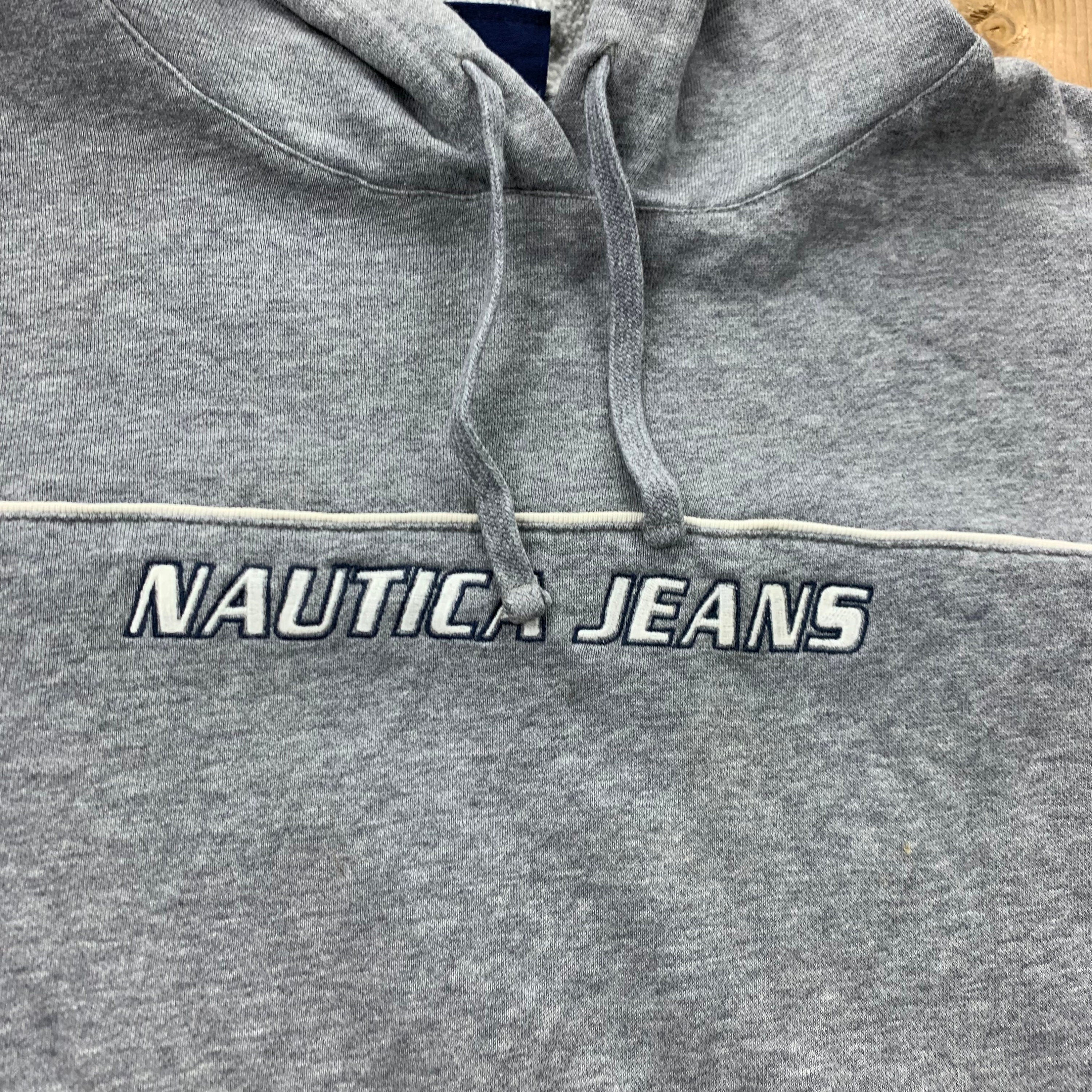 Vintage 1990s Nautica Jeans Embroidered Logo Hoodie