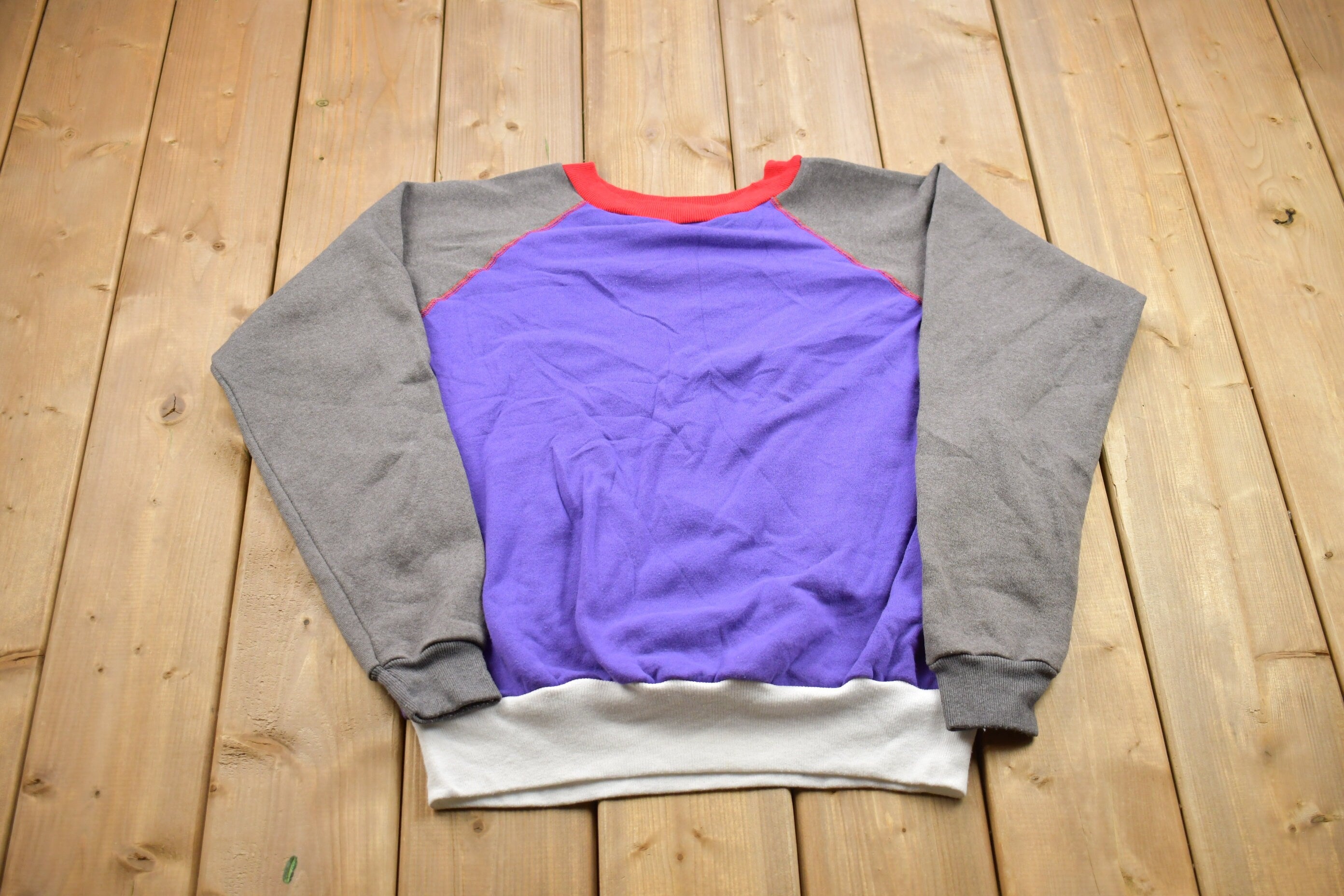 Vintage 1990s Color Block Crewneck Sweatshirt