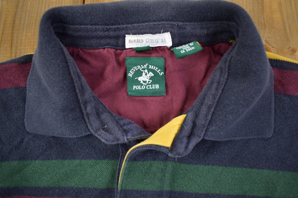 Vintage 1990s Beverly Hills Polo Club Long Sleeve Polo Sweatshirt