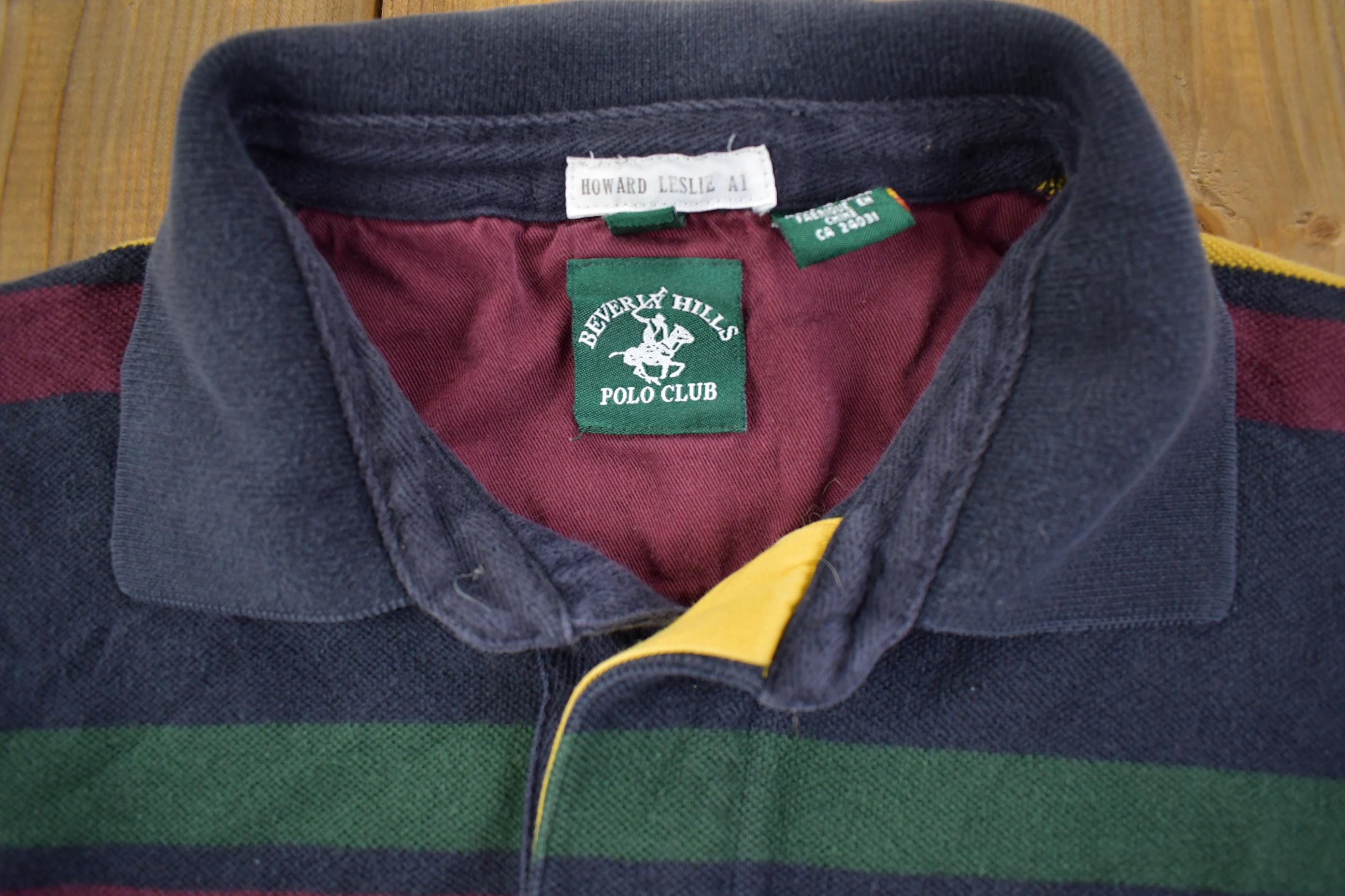 Vintage 1990s Beverly Hills Polo Club Long Sleeve Polo Sweatshirt