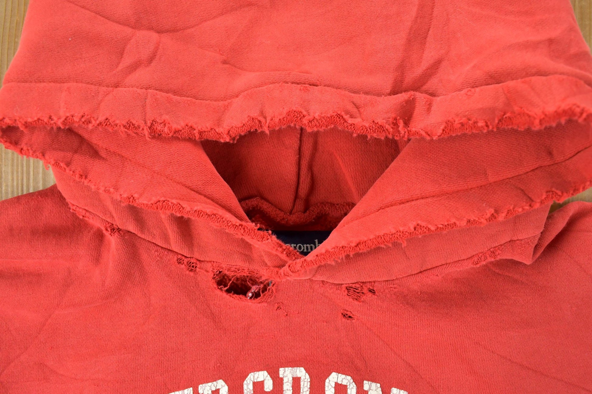 Vintage 1990s Abercrombie Basketball 10 Distressed Graphic Hoodie