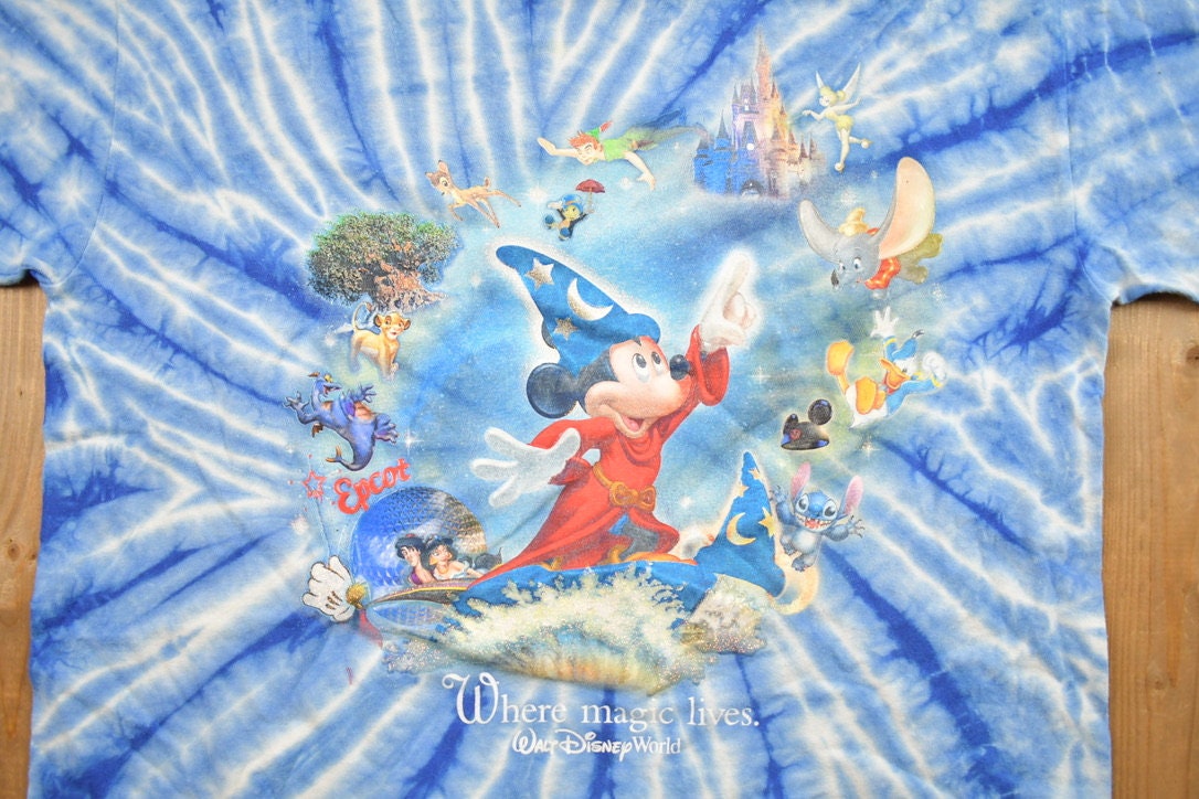 Vintage 1990s Disney Cartoon Promo T-Shirt  90s Graphic Tee  Vintage Mickey Mouse  Made In USA  Fantasia  90s Disney Tee