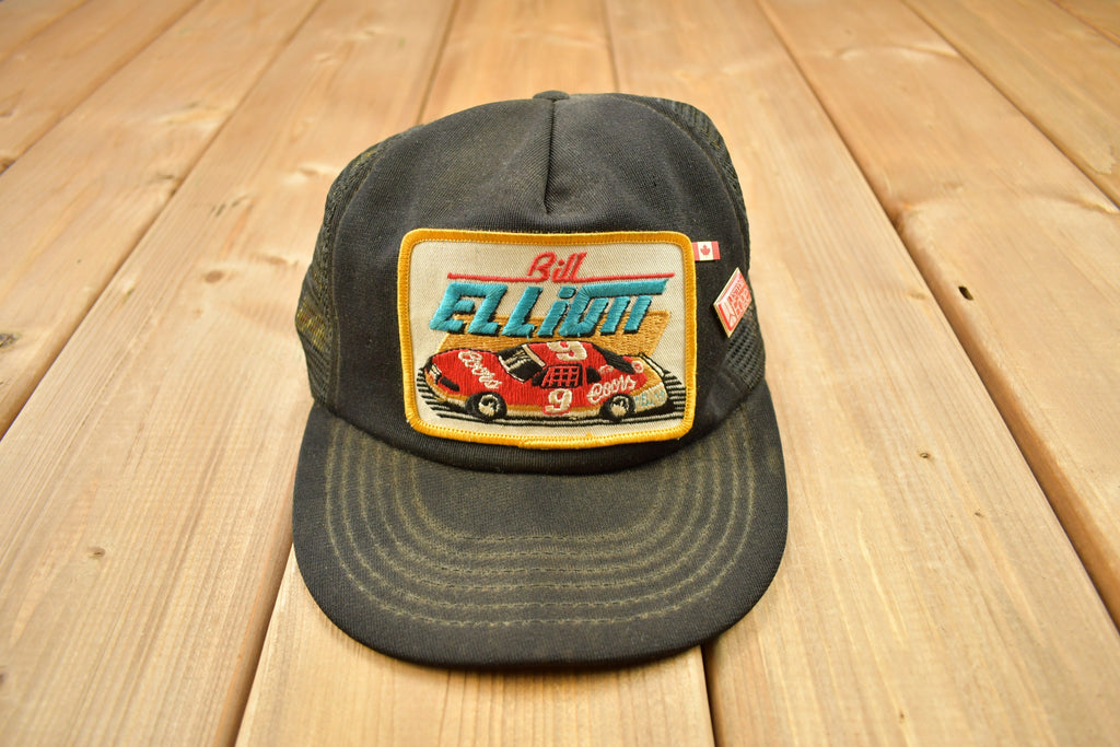 Vintage 1970s Bill Elliot Nascar Patch Trucker Hat