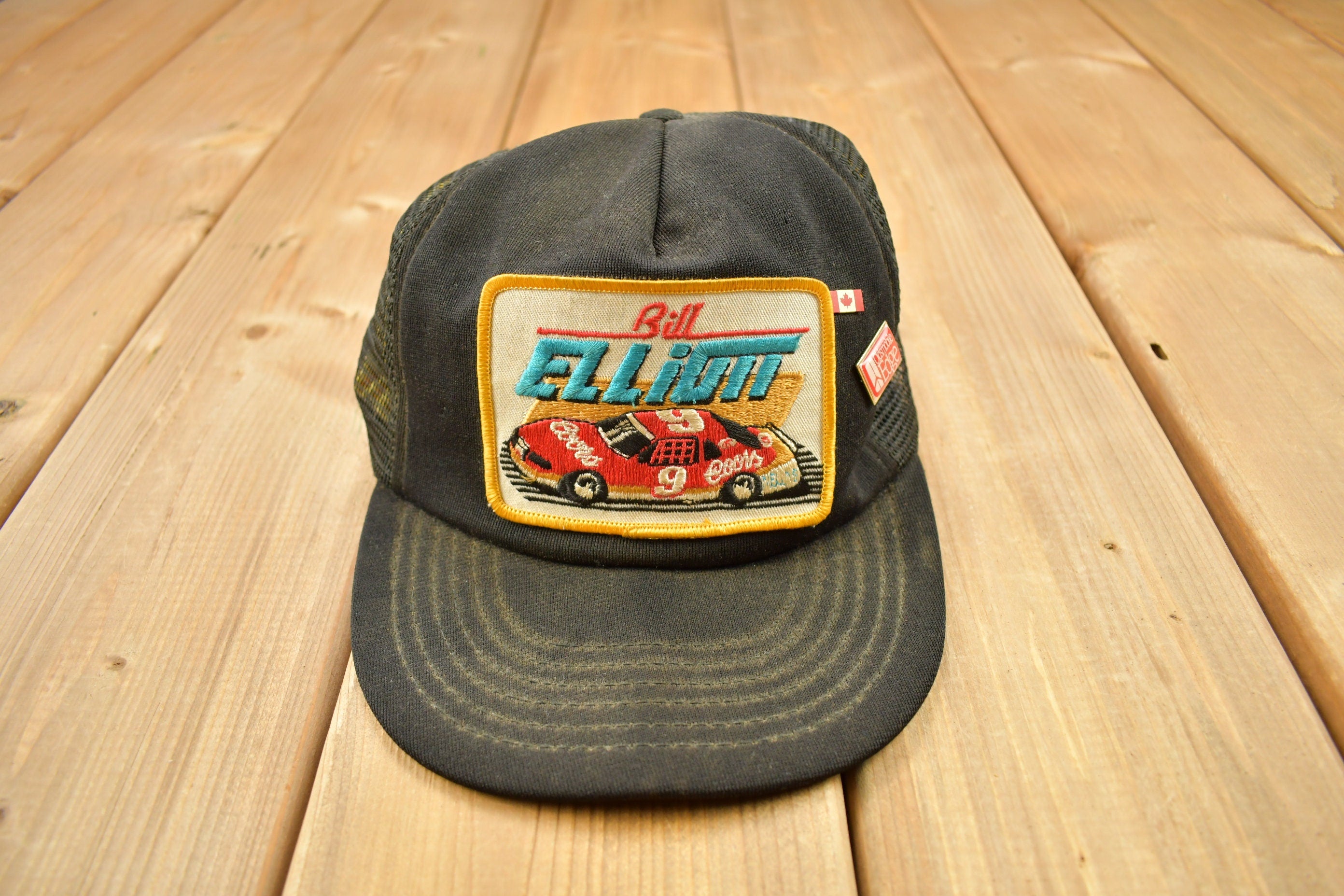Vintage 1970s Bill Elliot Nascar Patch Trucker Hat