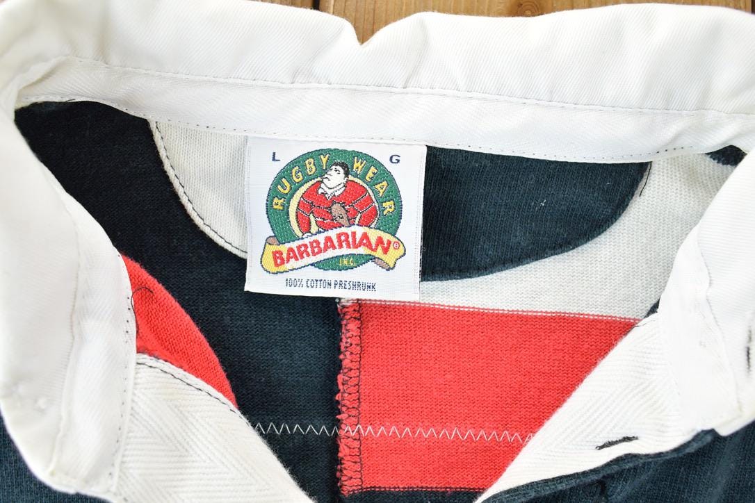 Vintage 1990s Barbarian ST Mark's Lions Rugby Button Up Shirt