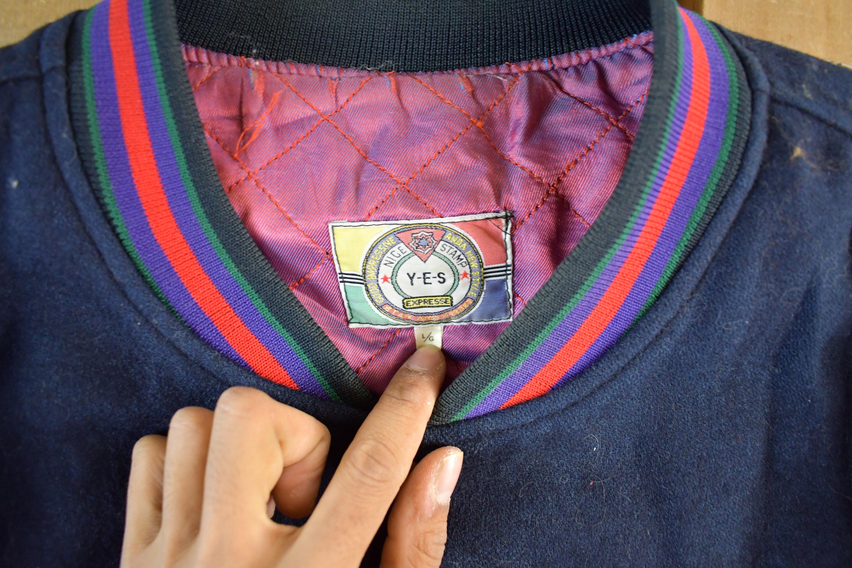 Vintage 1990s Classic Club Basketball Wool Varsity Jacket Men's Large