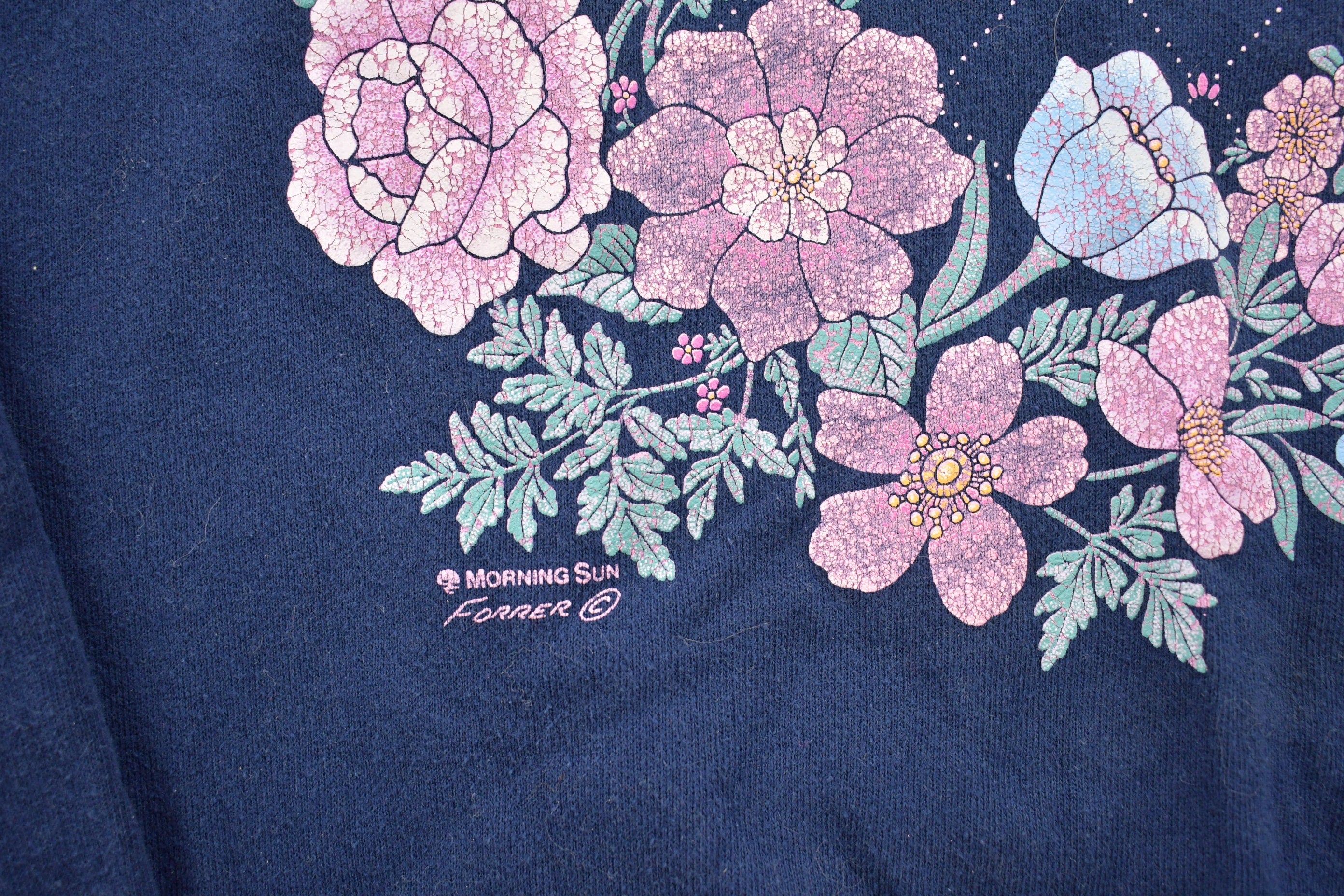 Vintage 1990s Morning Sun Forrer Floral Crewneck Sweater