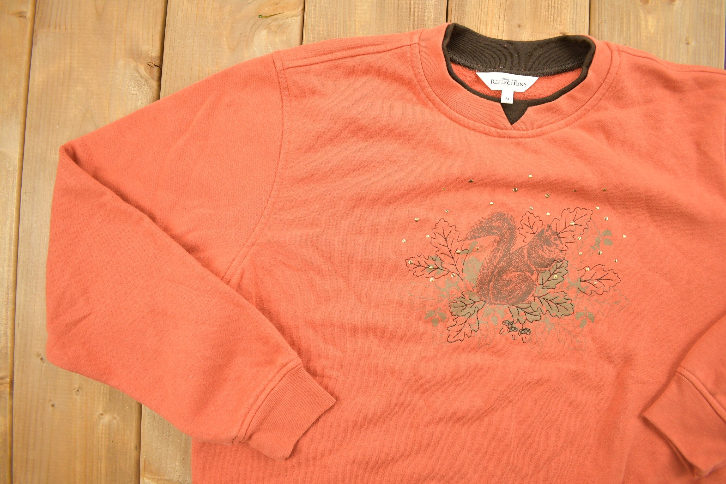 Vintage 1990s Squirrel Theme Northern Reflections Crewneck Sweater