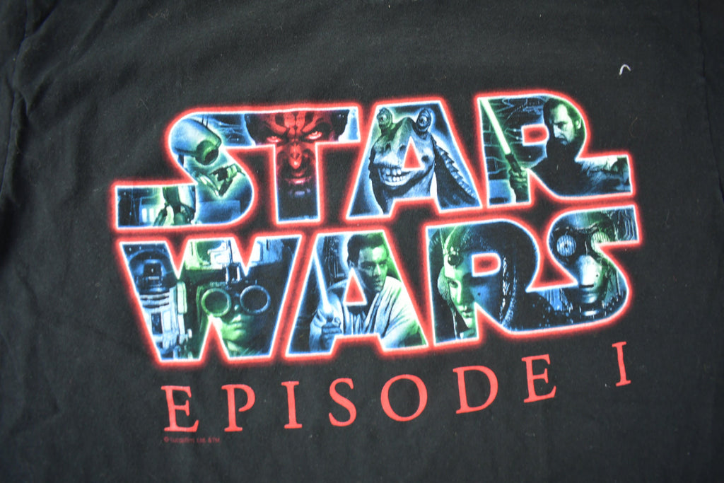 Vintage 1999 Star Wars Episode 1 The Phantom Menace Promo T-Shirt Size L