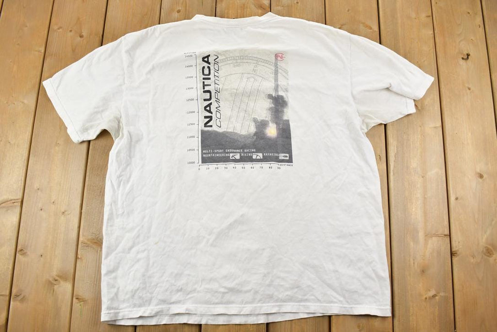 Vintage 1990s Nautica Competition Graphic T-Shirt