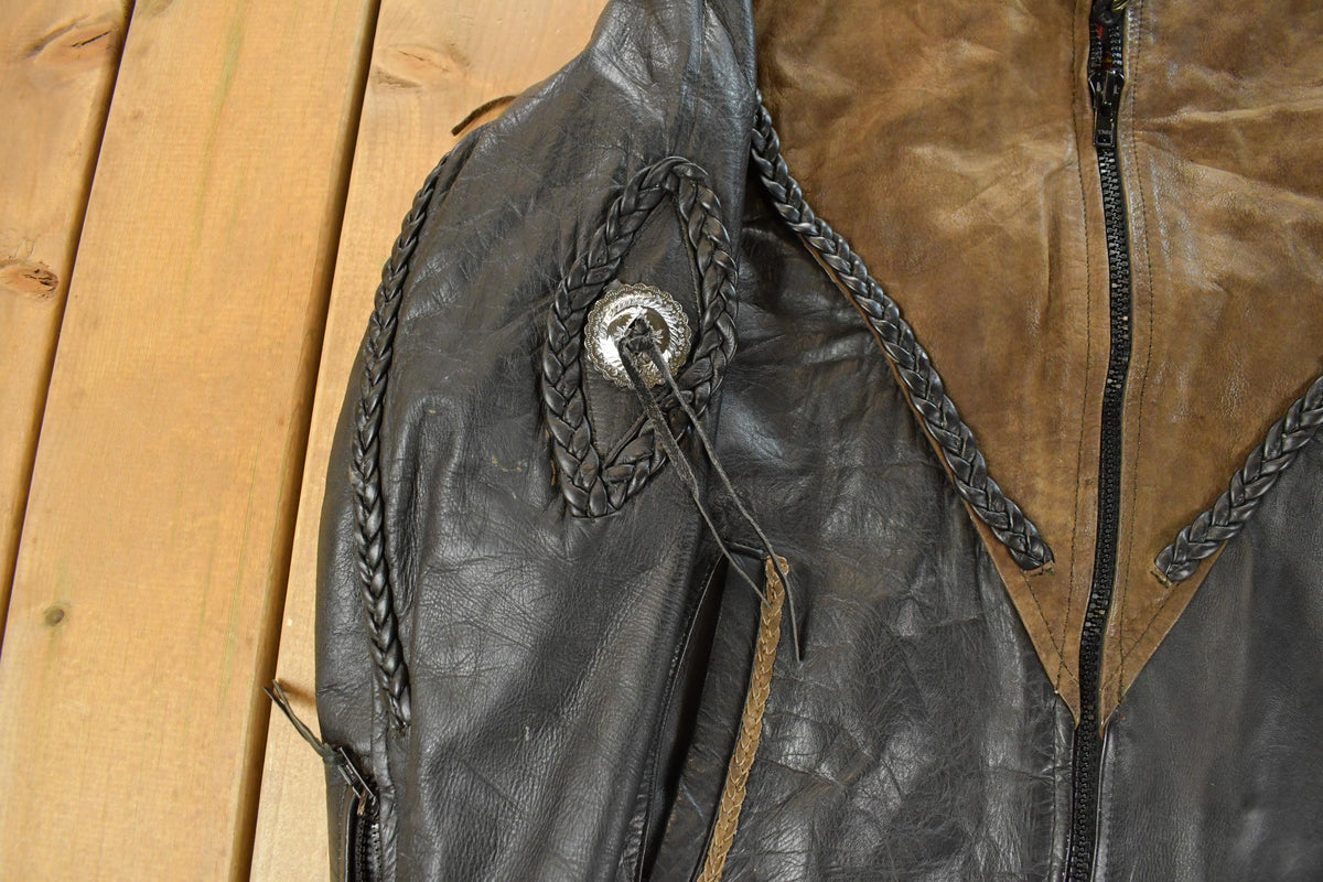 Vintage 1990s Hot Leathers Western Fringe Jacket Women's Medium