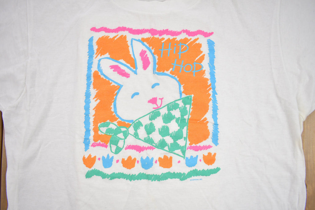 Vintage 1990s Cute Bunny Rabbit Graphic T Shirt