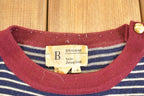 Vintage 1990s Braemar By Jeremy Scott Striped Knit Cardigan Boating Sweater Women's L