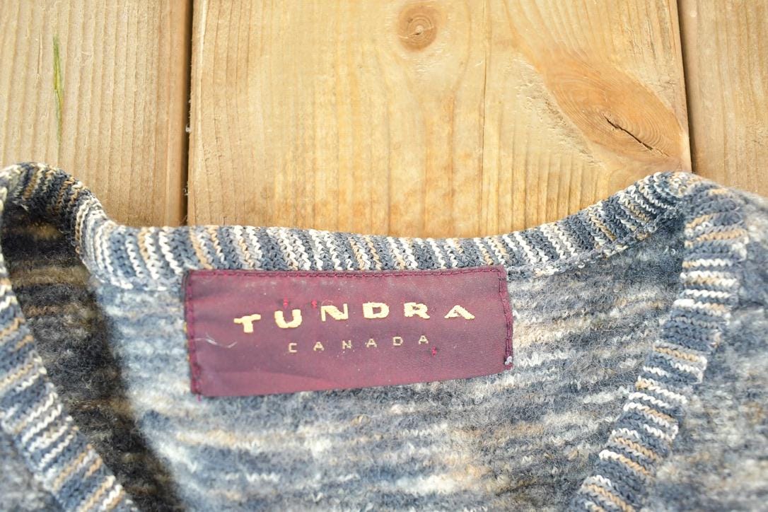 Vintage 1990s Tundra Canada Fleece Outdoorsman Button Up Sweater Womens XL