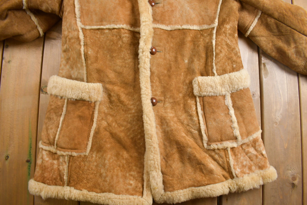 Vintage 1980s Shearling Leather Jacket