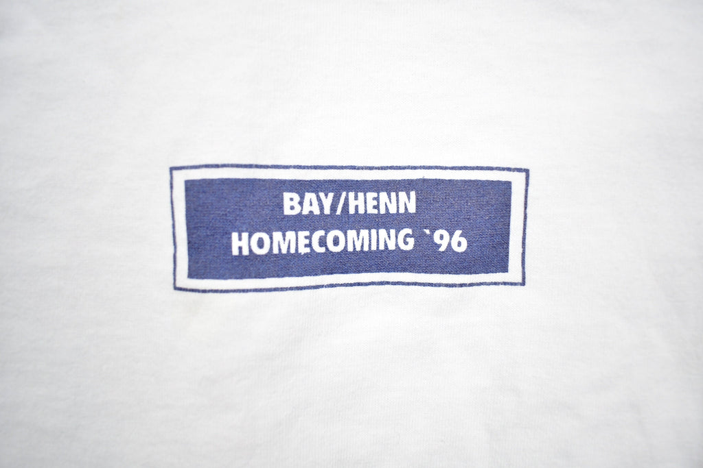Vintage 1990s Fruit of The Loom Bay Henn Homecoming Collegiate T-Shirt