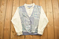 Vintage 1990s Cute Quarter Button Collared Sweater