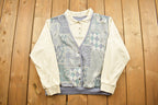 Vintage 1990s Cute Quarter Button Collared Sweater
