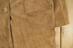 Vintage 1970s Suede Leather Wool Lined Blazer Jacket Women's Medium
