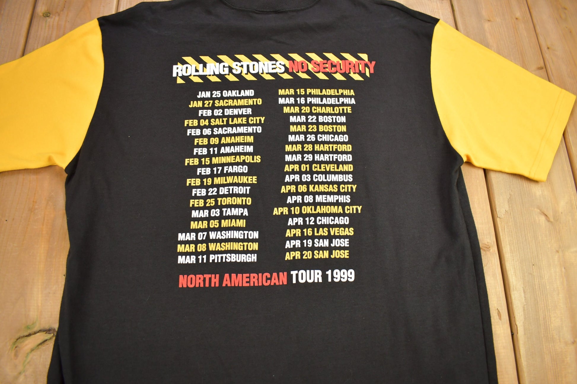 Vintage 1999 The Rolling Stones No Security Tour Band T-shirt