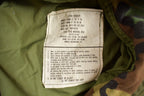 Vintage 1982s Military Woodland Camouflage Cold Weather Field Jacket