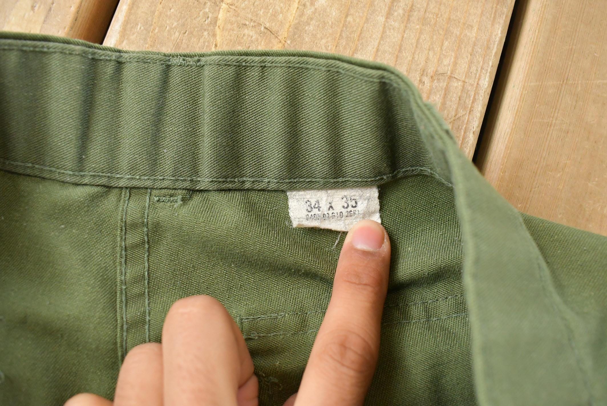 Vintage 1980s Military OG 507 Army Fatigue Pants Men's 32 x 31