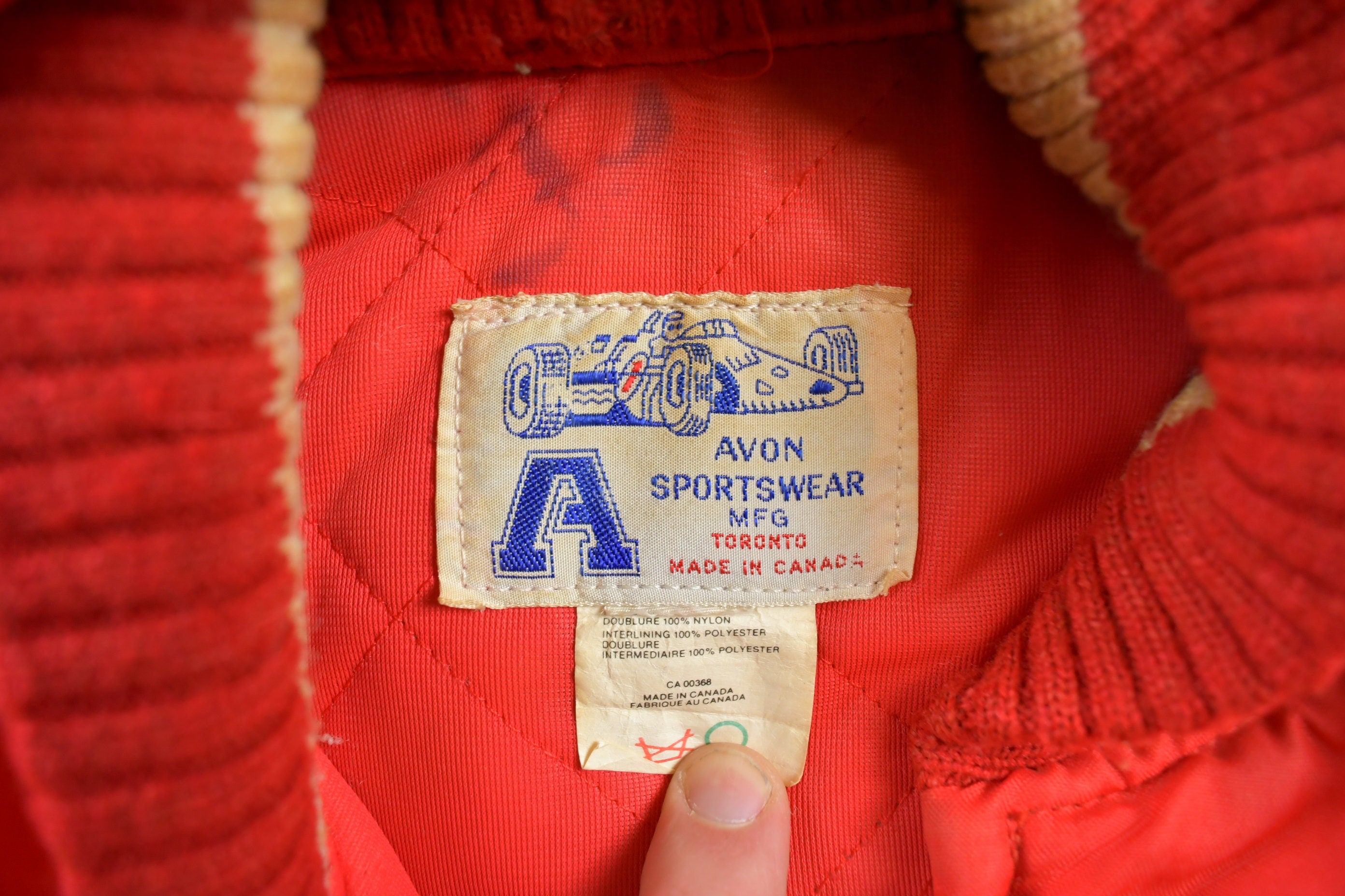 Vintage 1980s Avon Sportswear Hooded Bomber Jacket