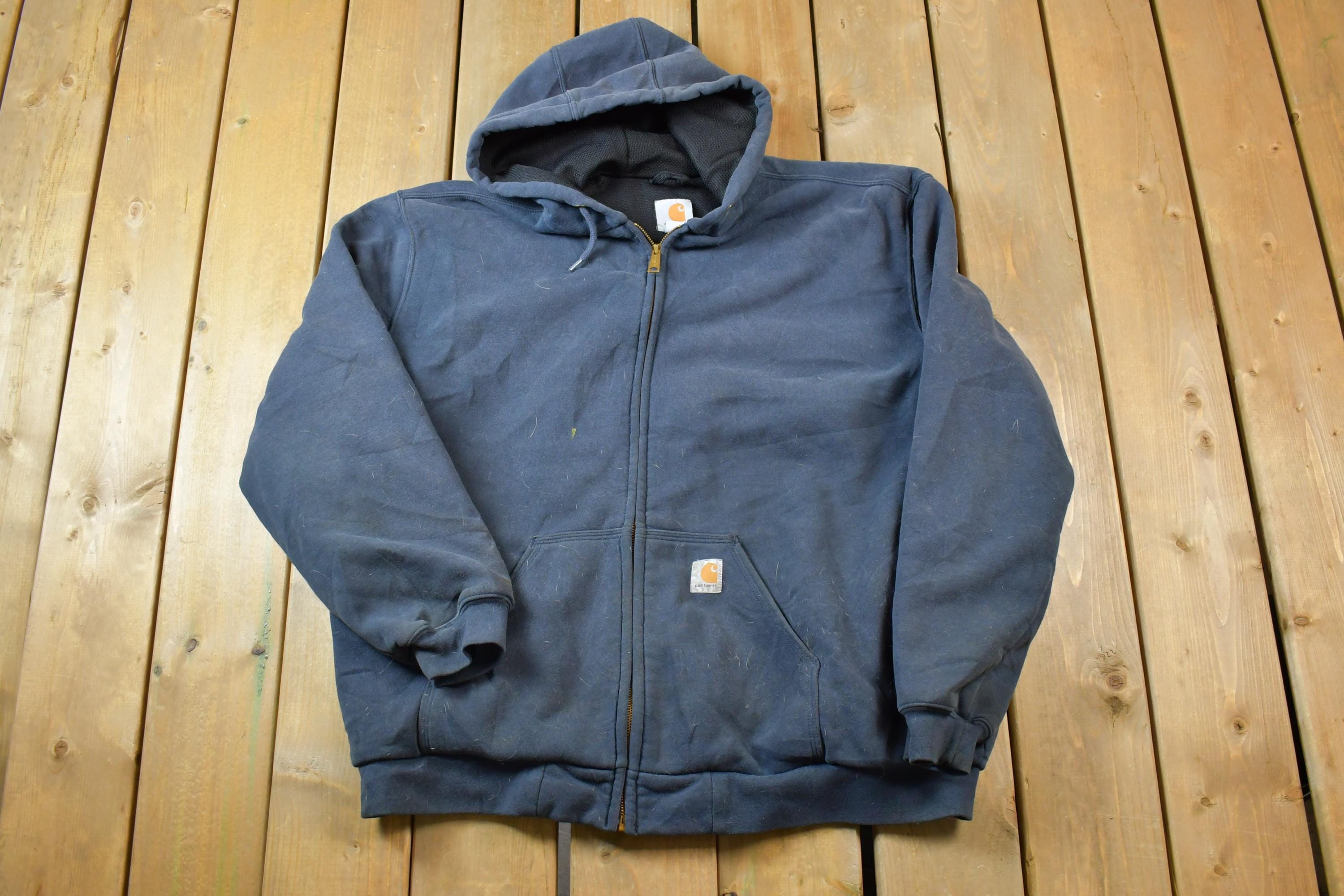 Vintage 1990s Carhartt Zip Up Rain Defender Hoodie Size XL