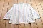 Vintage 1990s Picket And Post Striped Thin Lightweight Blazer