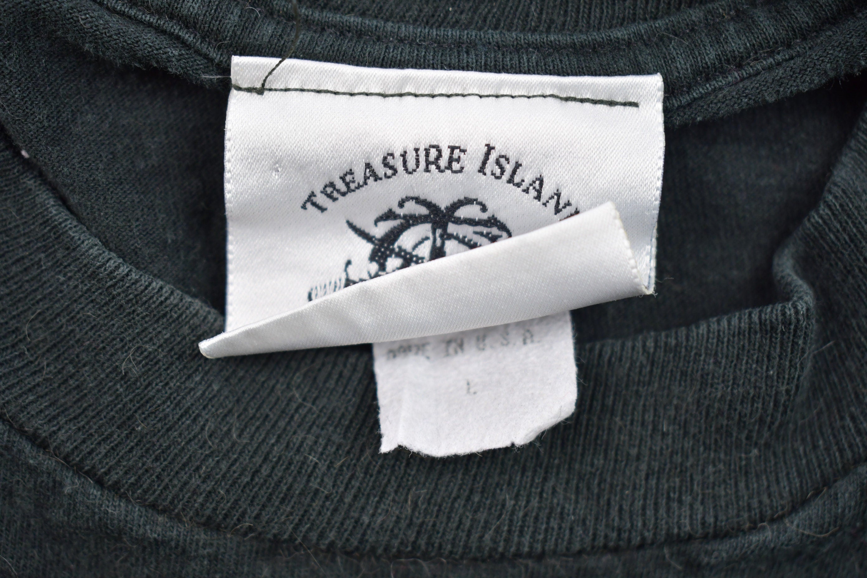 Vintage 1990s Treasure Island Graphic T Shirt  Vintage T Shirt  Streetwear  Graphic Tee  Single Stitch  Made In USA