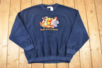 Vintage 1990s Winnie The Pooh And Friends Embroidered Fleece Disney Crewneck Sweater Men's XL