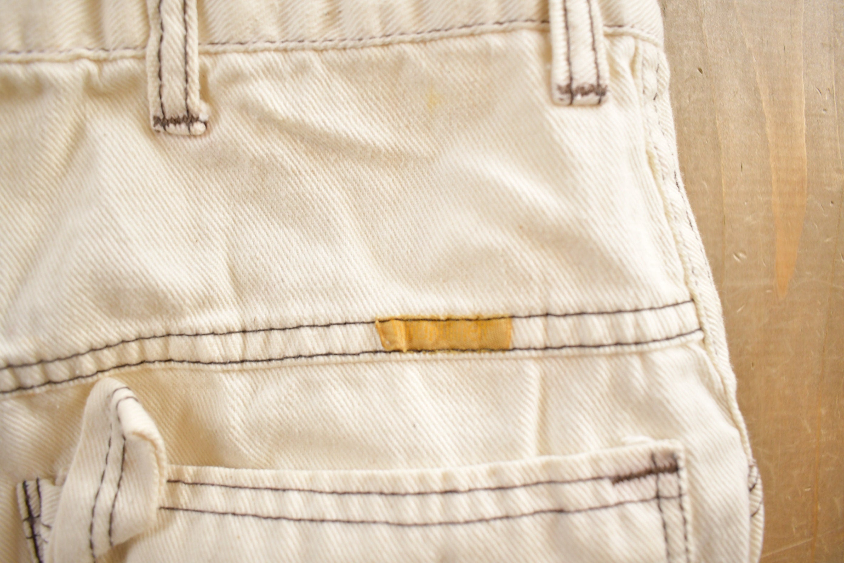 Vintage 1990s White Cargo Pants Size 34x31