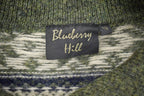 Vintage 1990s Blueberry Hill Zip Up Knitted Sweater /