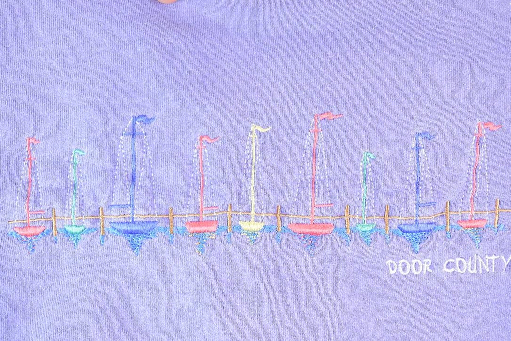 Vintage 1990s Boating Door County Crewneck Sweatshirt Made In USA