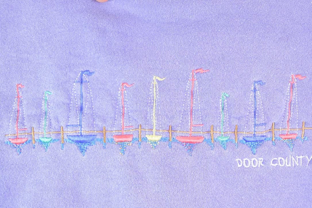 Vintage 1990s Boating Door County Crewneck Sweatshirt Made In USA
