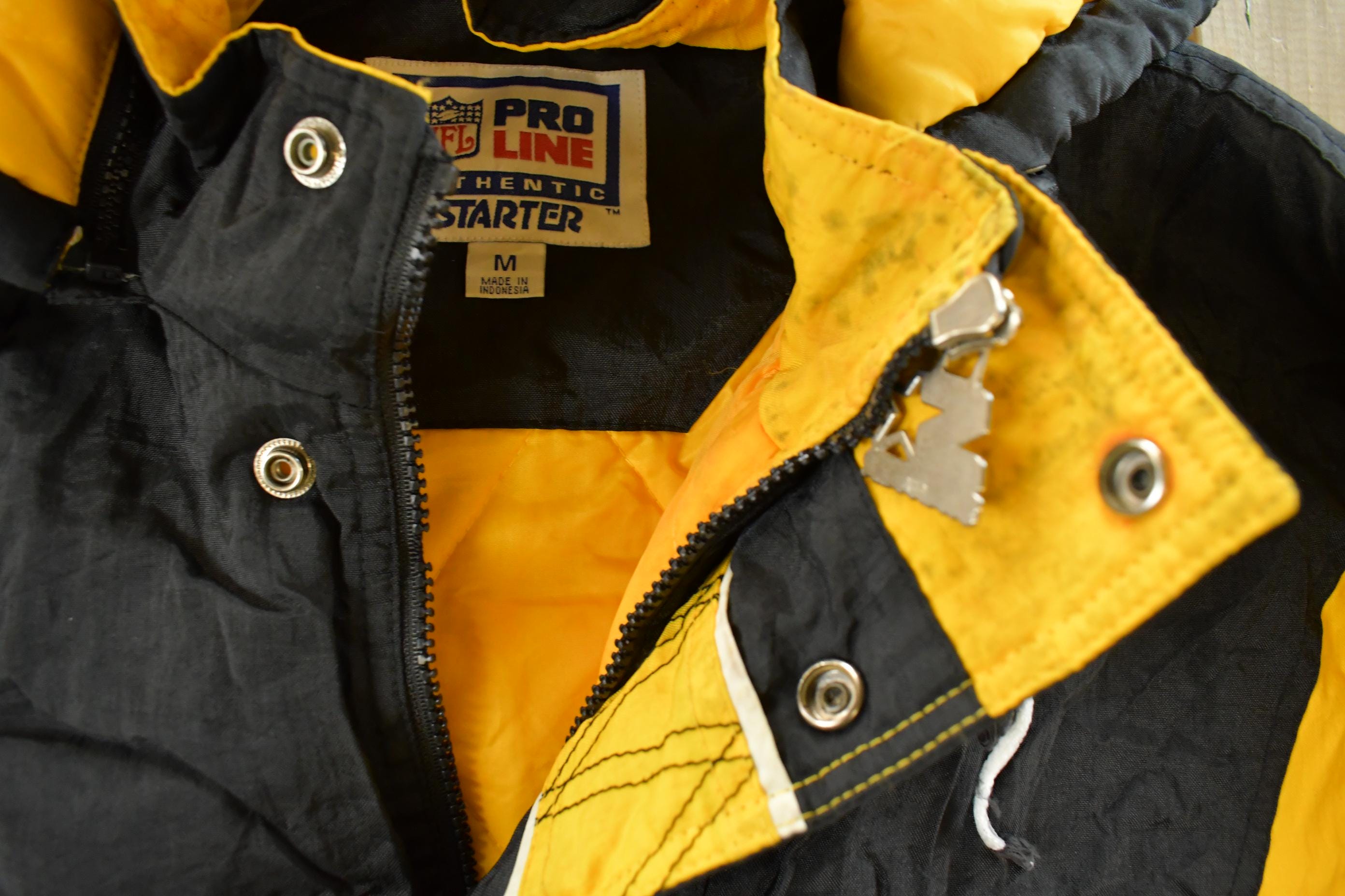 Vintage 1990s Pittsburgh Steelers Starter NFL Anorak Jacket Men's Medium