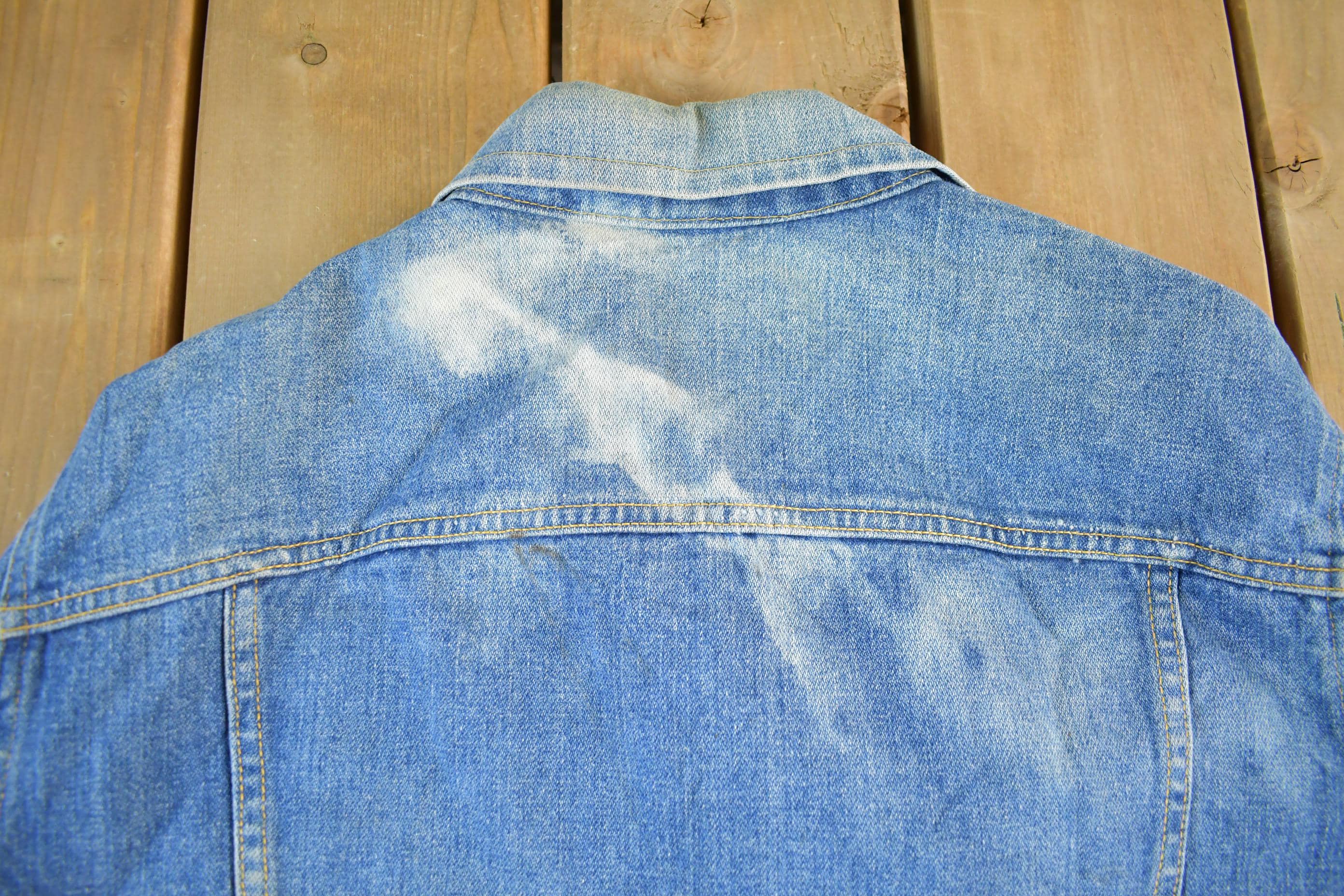 Vintage 80s GWG Denim Trucker Jacket - Faded Blue Workwear