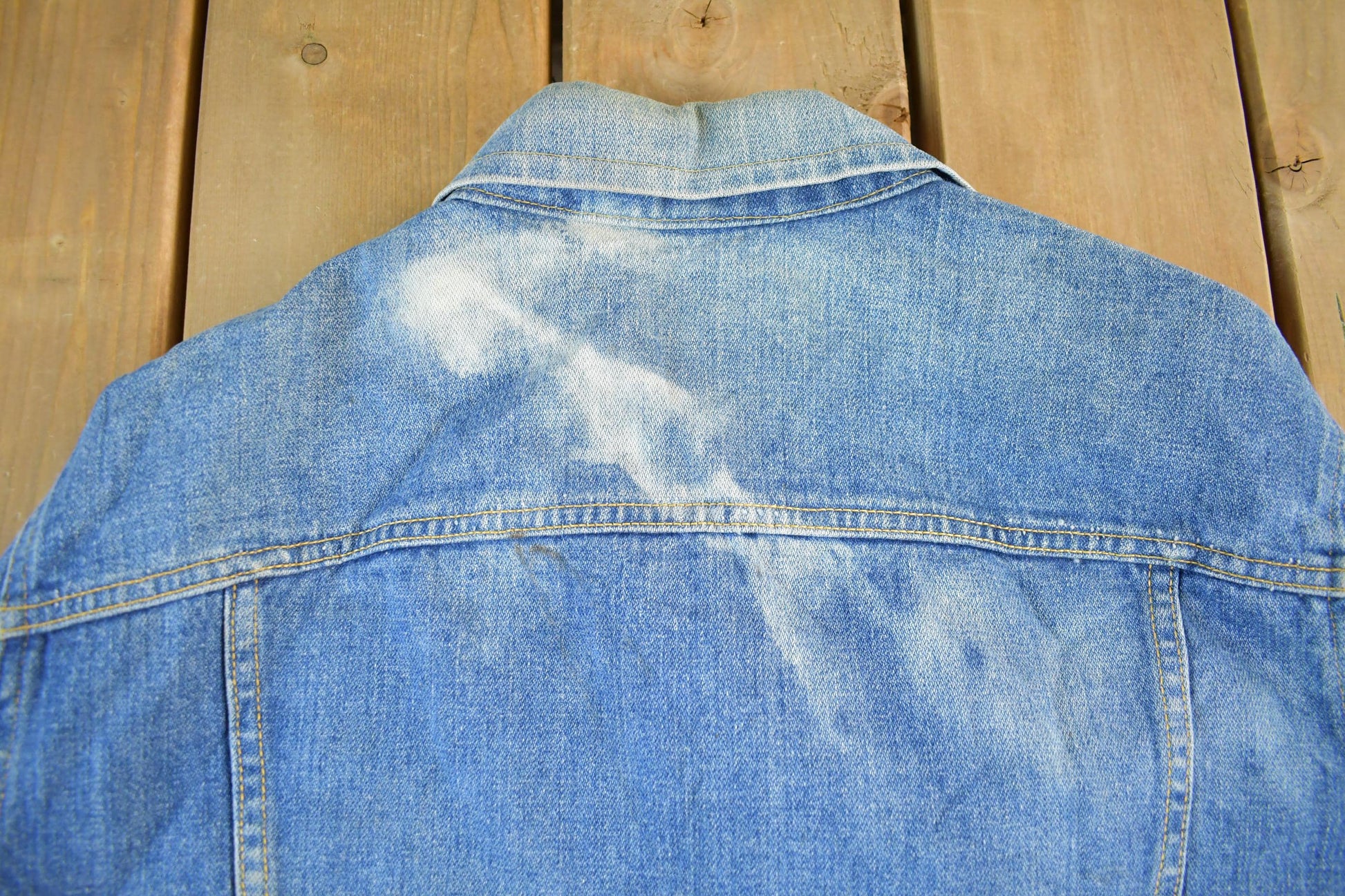 Vintage 80s GWG Denim Trucker Jacket - Faded Blue Workwear