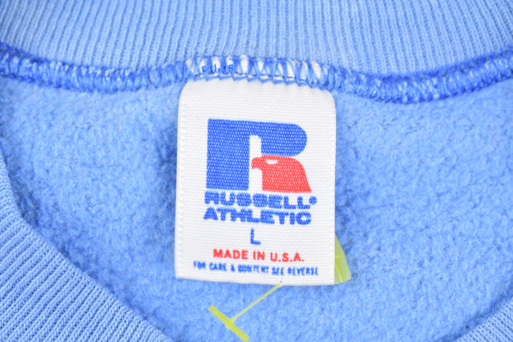 Vintage 1990s Russell Athletics Blank Blue Crewneck Sweatshirt