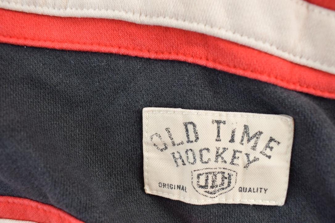 Vintage 1990s Calgary Flames Old Time Hockey Hoodie Crewneck Sweatshirt