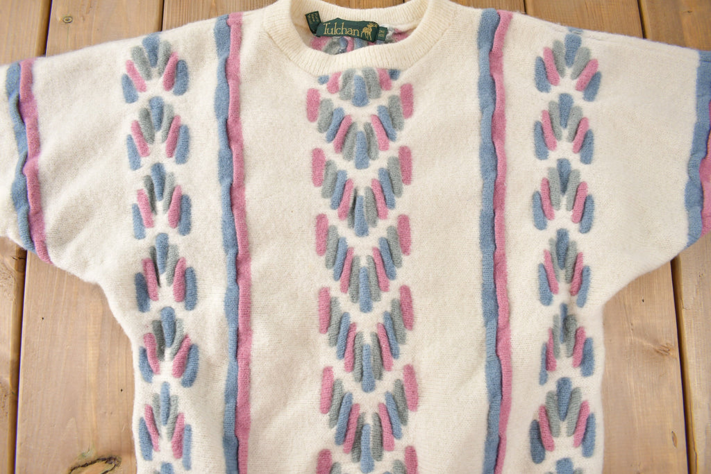Vintage 1990s Tulchan 100% Wool Knit Sweater one Size Fits All