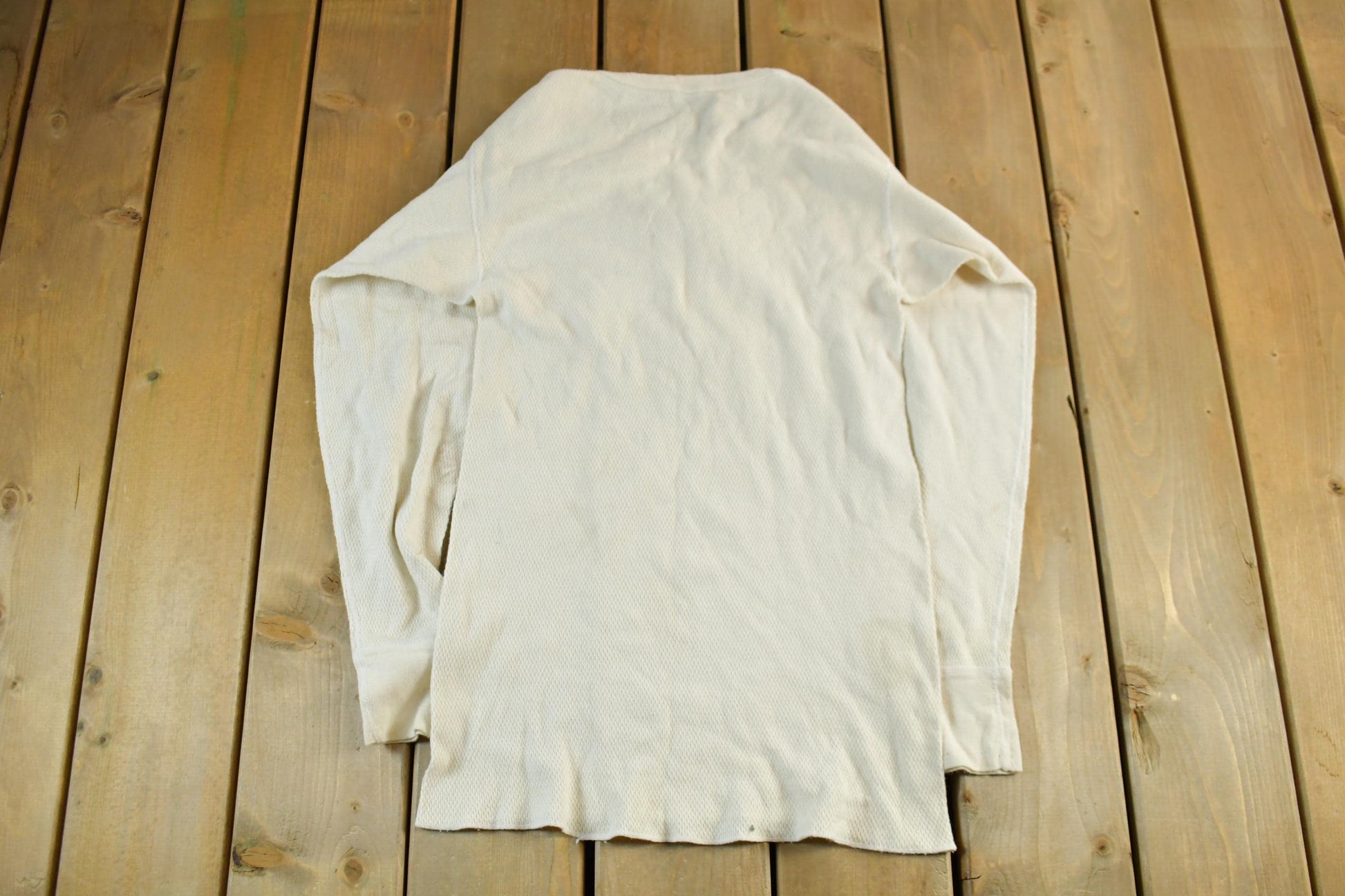 Vintage 1970s Greatland Thermal Waffle Knit Long Sleeve Adult M-L  70s Undershirt  Streetwear  Made In USA  Vintage Thermal Undershirt