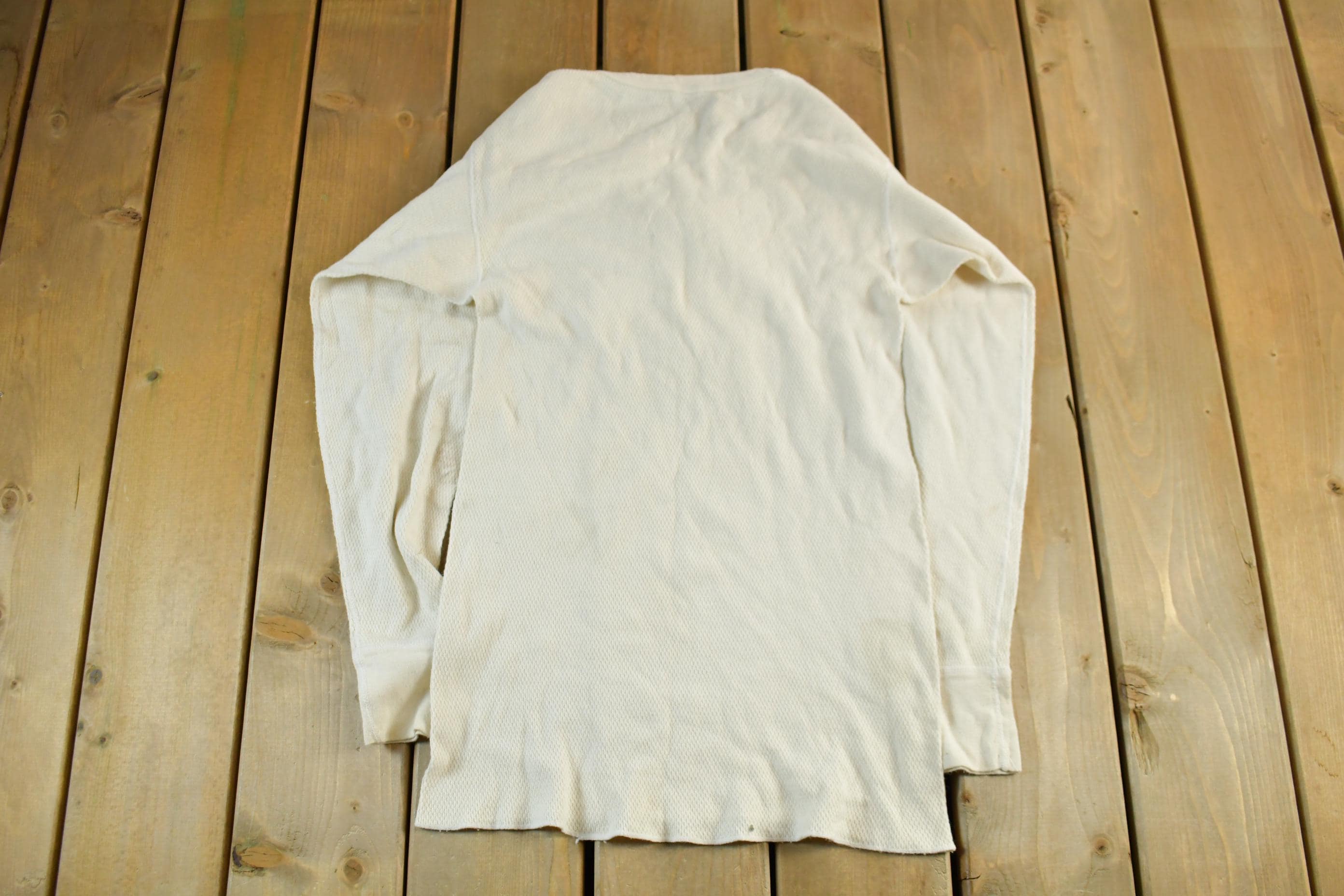 Vintage 1970s Greatland Thermal Waffle Knit Long Sleeve Adult M-L  70s Undershirt  Streetwear  Made In USA  Vintage Thermal Undershirt