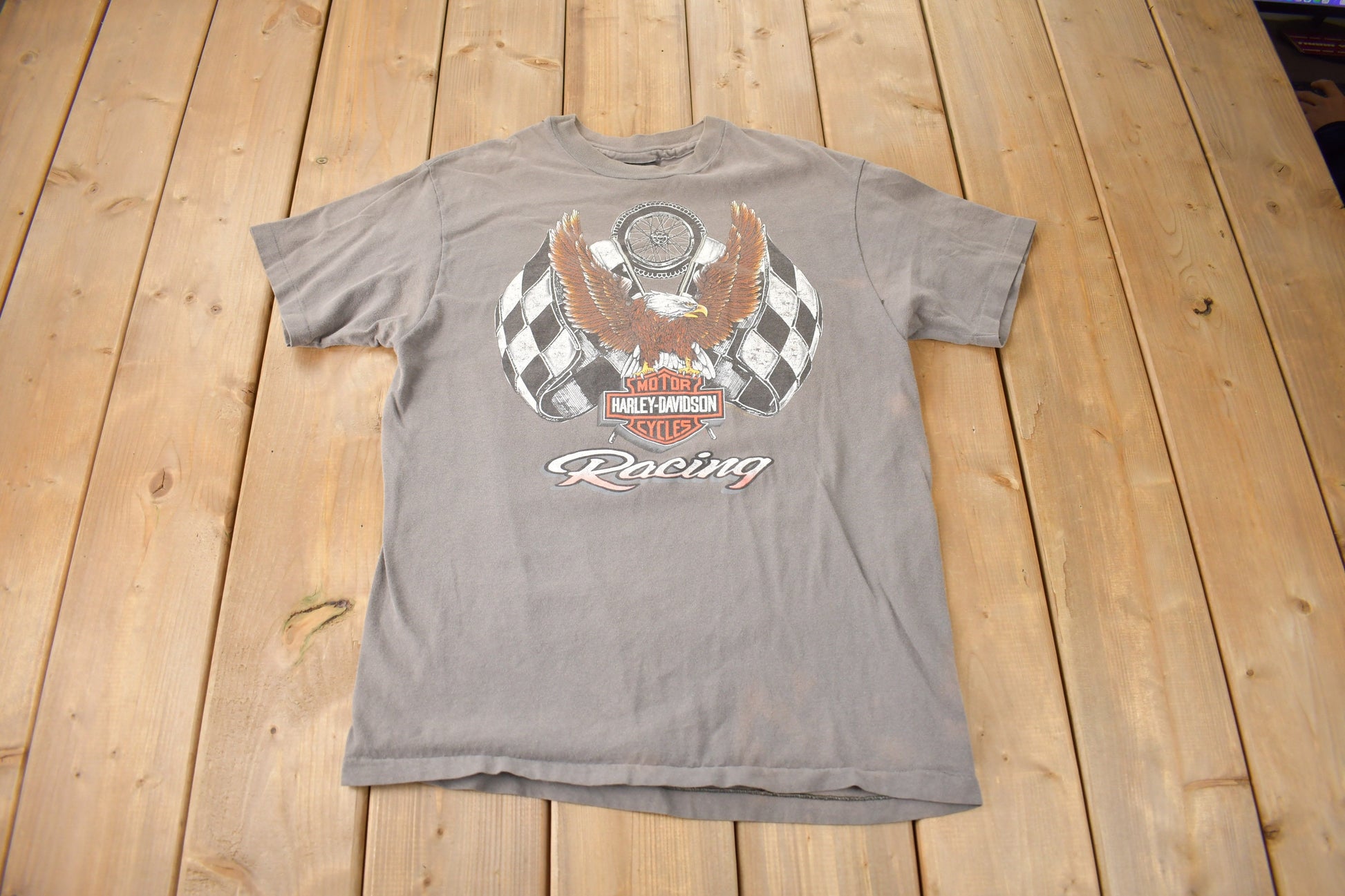 Vintage 1990s Bartels' Harley Davidson West Los Angeles Single Stitch Graphic T-Shirt Made In USA