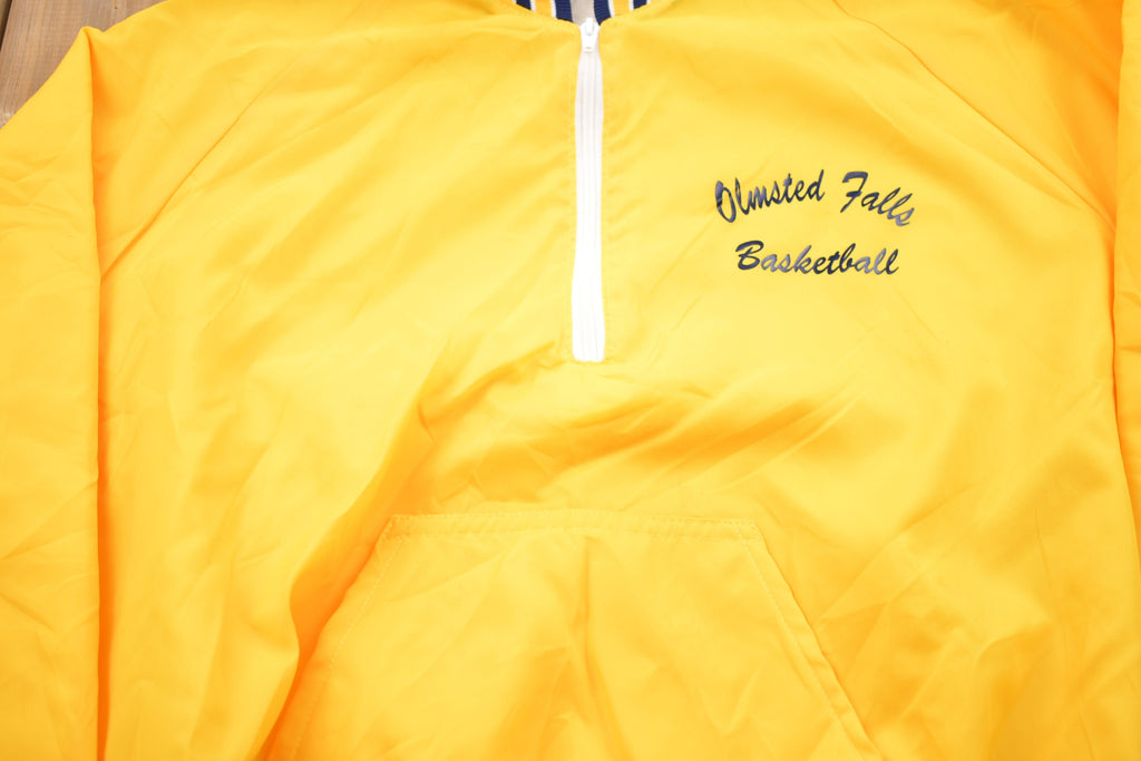 Vintage 1990s Basketball Quarter Zip Windbreaker Jacket