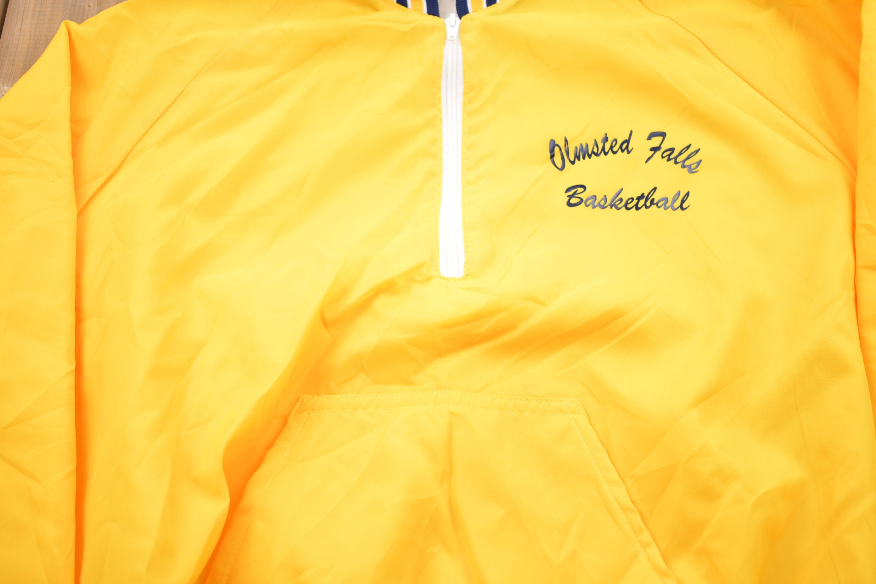 Vintage 1990s Basketball Quarter Zip Windbreaker Jacket
