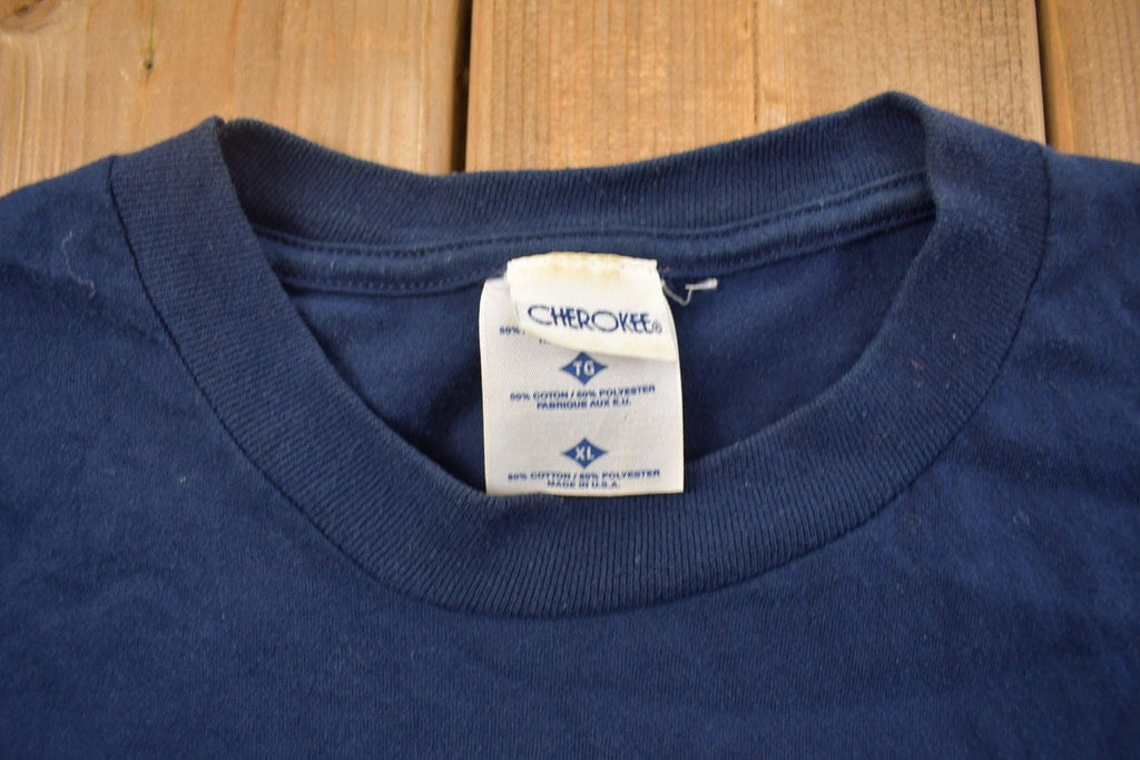 Vintage 1990s Cherokee Embroidered T Shirt / Vintage T Shirt / Streetwear / Single Stitch / Made In USA