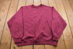 Vintage 1990s Blank Maroon Crewneck Sweatshirt